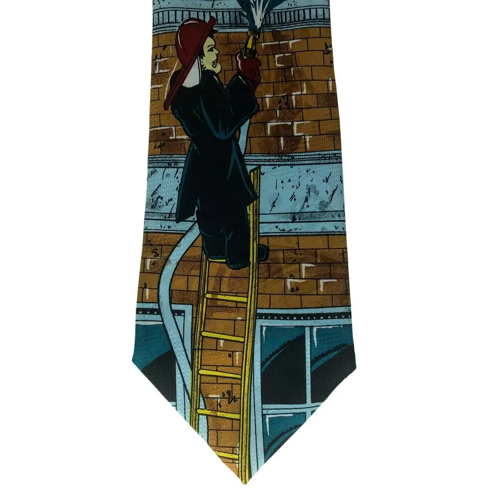 Teal Firefighter Tie